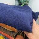 coupon - double gaz de coton bleu nuit 250x150 - D63 - Quintessence