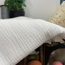 Coupon - double gaze de coton blanc cassé 160x150 - f50 - Quintessence