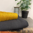 Coupon - double gaze de coton noir 240x140 - F34 - Quintessence