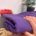 coupon - double gaze de coton prune 150x115 - A32 - Quintessence
