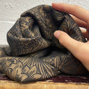 Coupon - jacquard français noir/mordoré 70x160 (B35) - Quintessence