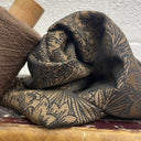 Coupon - jacquard français noir/mordoré 70x160 (B35) - Quintessence