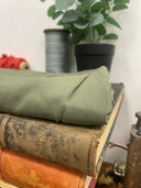 coupon - kaki viscose/lin 200x145 - E52 - Quintessence