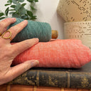 Coupon - lin corail chiné 140 cm de laize - E11 - Quintessence