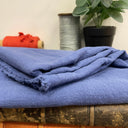 coupon - lin stone wash bleu lavande 140x150 - B10 - Quintessence