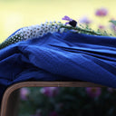 Coupon - seersucker bleu 185x150 - D25 - Quintessence