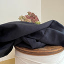 coupon - sergé de coton noir 160x150 - C39 - Quintessence