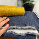 Coupon - sweat paillette bleu 60x145 - B8 - Quintessence