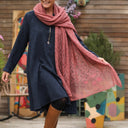 Écharpe Léonie rose boisé - Quintessence