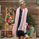 Écharpe Léonie rose poudré - Quintessence