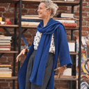 Écharpe Viviane — maille douce bleu indigo - Quintessence