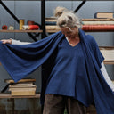 Écharpe Viviane — maille douce bleu indigo - Quintessence