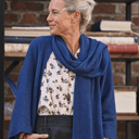 Écharpe Viviane — maille douce bleu indigo - Quintessence