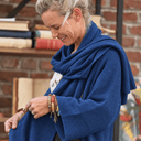 Écharpe Viviane — maille douce bleu indigo - Quintessence