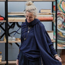 Écharpe Viviane — maille douce bleu marine - Quintessence