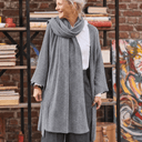 Écharpe Viviane — maille douce gris chiné - Quintessence
