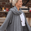 Écharpe Viviane — maille douce gris chiné - Quintessence
