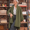 Écharpe Viviane — maille douce kaki - Quintessence