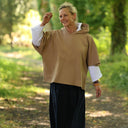 Flavie – Surchemise à capuche – Piqué de coton camel - Quintessence
