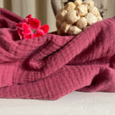 Blouse Dorine manches longues — Double gaze de coton framboise