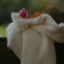Gilet col rond Armance — mohair beige - Quintessence