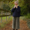 Gilet col rond Armance — mohair bleu marine - Quintessence