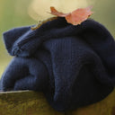 Gilet col rond Armance — mohair bleu marine - Quintessence