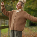 Gilet col rond Armance — mohair camel - Quintessence