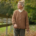 Gilet col rond Armance — mohair camel - Quintessence