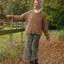 Gilet col rond Armance — mohair camel - Quintessence