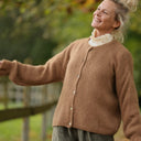 Gilet col rond Armance — mohair camel - Quintessence