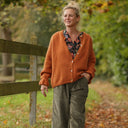 Gilet col rond Armance — mohair cannelle - Quintessence