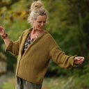 Gilet col rond Armance — mohair kiwi - Quintessence