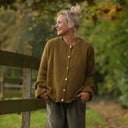 Gilet col rond Armance — mohair kiwi - Quintessence