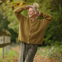 Gilet col rond Armance — mohair kiwi - Quintessence
