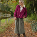 Gilet col rond Armance — mohair lilas - Quintessence