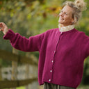 Gilet col rond Armance — mohair lilas - Quintessence
