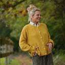 Gilet col rond Armance — mohair mimosa - Quintessence