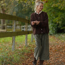 Gilet col rond Armance — mohair noisette - Quintessence