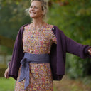 Gilet col rond Armance — mohair prune - Quintessence