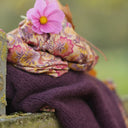 Gilet col rond Armance — mohair prune - Quintessence