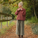 Gilet col rond Armance — mohair terracotta - Quintessence