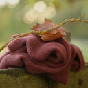Gilet col rond Armance — mohair terracotta - Quintessence
