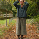 Gilet col rond Armance — mohair vert céladon - Quintessence