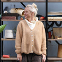 Gilet col V Hermine — mohair camel - Quintessence