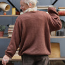 Gilet col V Hermine — mohair châtaigne - Quintessence