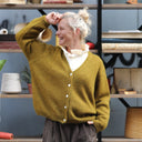 Gilet col V Hermine — mohair kiwi - Quintessence