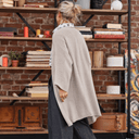 Gilet long Daphné — maille douce beige - Quintessence