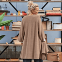 Gilet long Daphné — maille douce camel - Quintessence