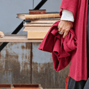 Gilet long Daphné — maille douce cerise - Quintessence